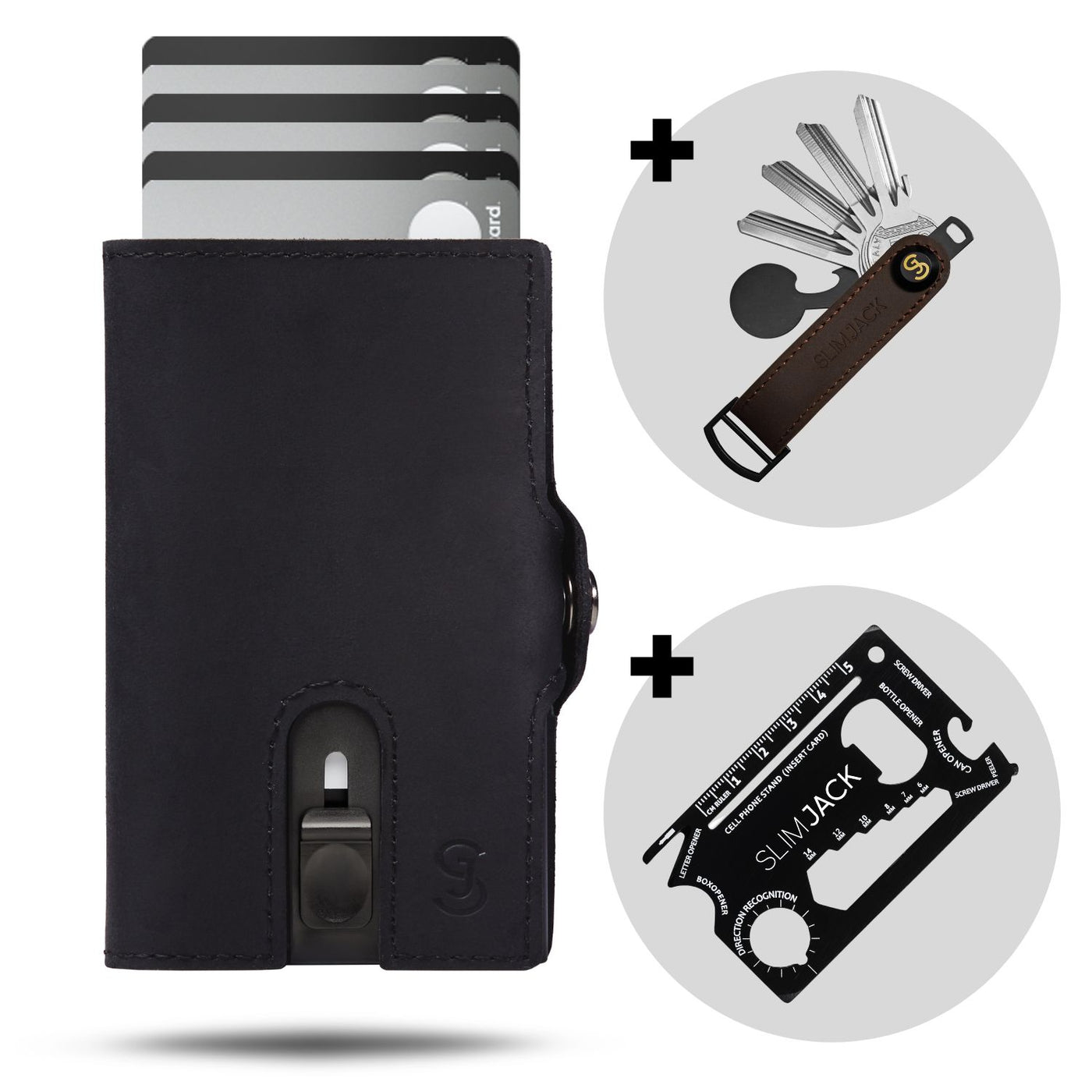 Premium Bundle: SLIMJACK Wallet + Keyholder + Multitool