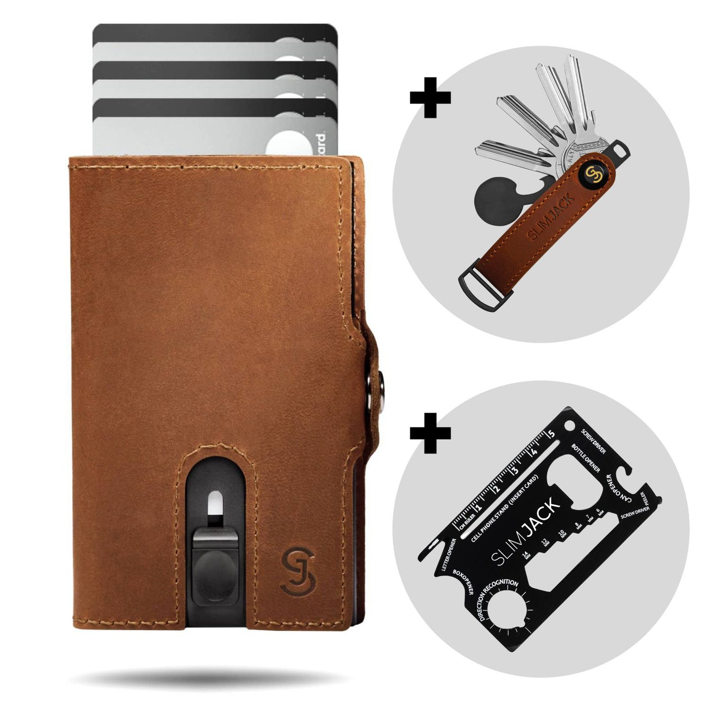 Premium Bundle: SLIMJACK Wallet + Keyholder + Multitool