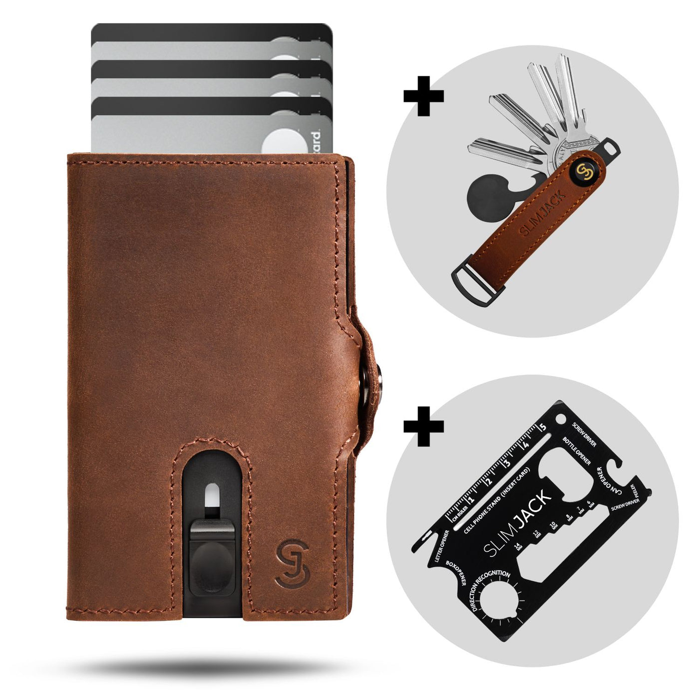 Premium Bundle: SLIMJACK Wallet + Keyholder + Multitool