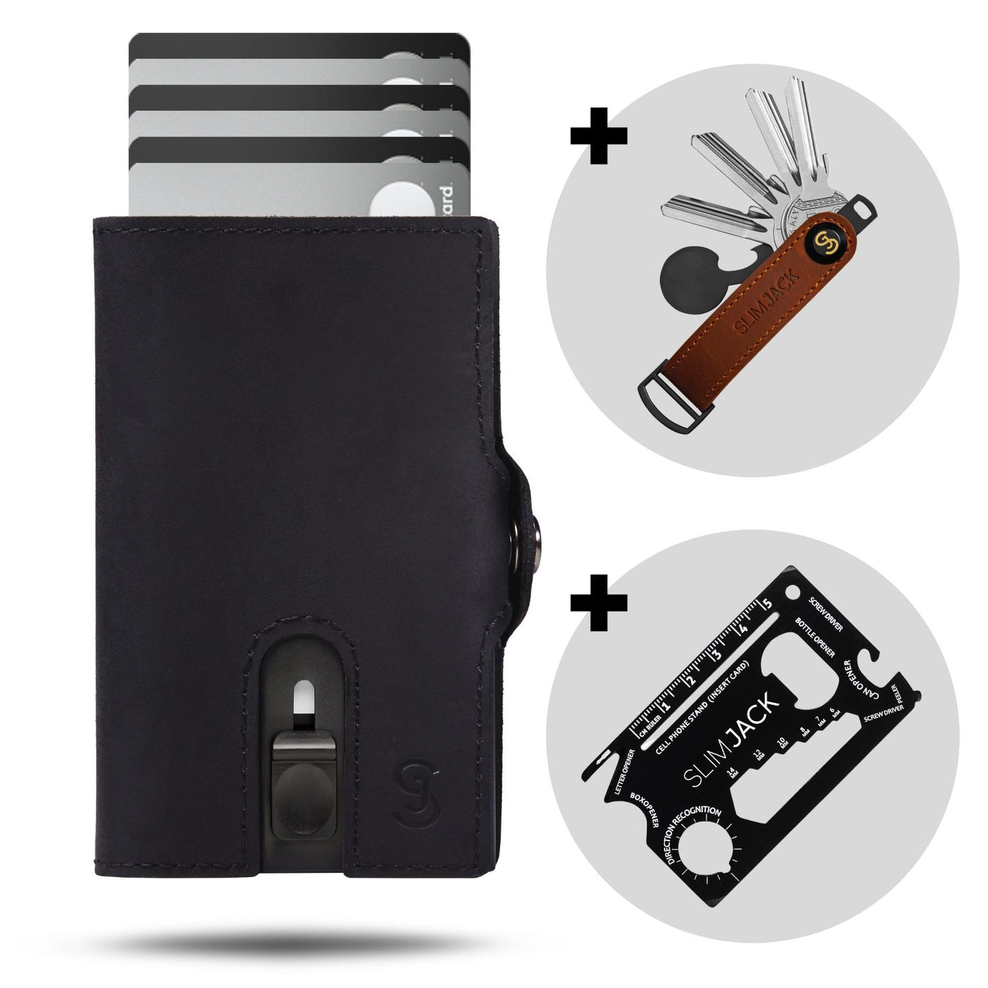 Premium Bundle: SLIMJACK Wallet + Keyholder + Multitool