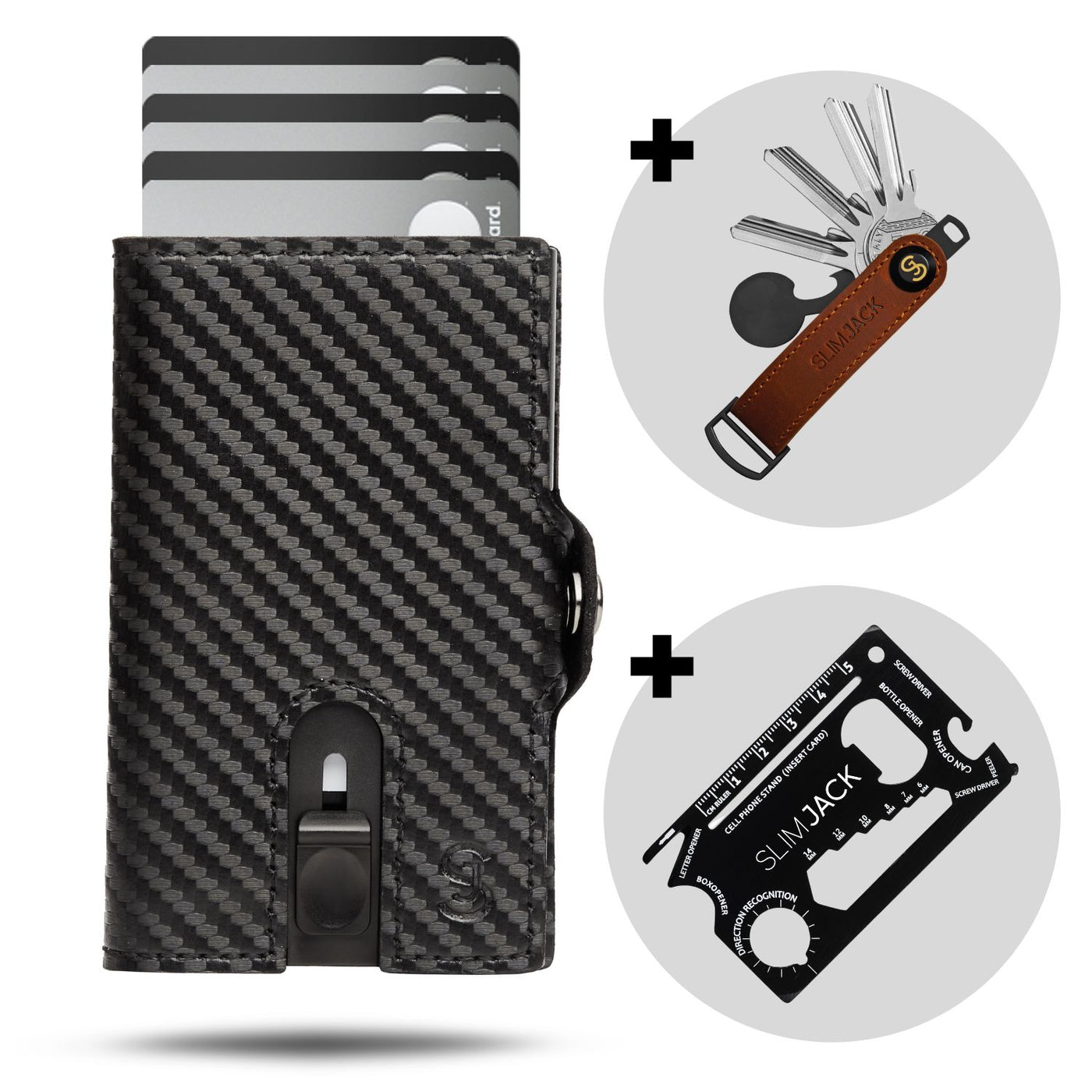 Premium Bundle: SLIMJACK Wallet + Keyholder + Multitool