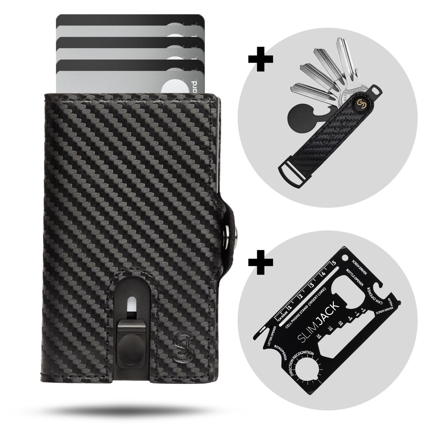 Premium Bundle: SLIMJACK Wallet + Keyholder + Multitool