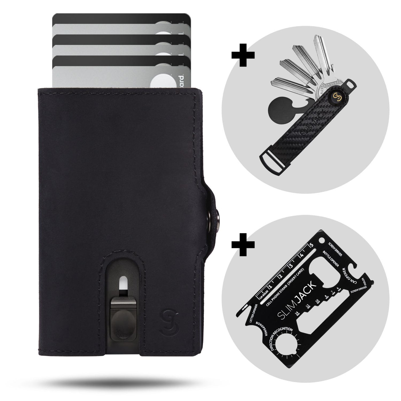 Premium Bundle: SLIMJACK Wallet + Keyholder + Multitool