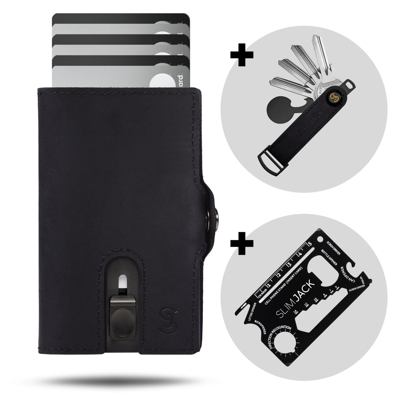 Premium Bundle: SLIMJACK Wallet + Keyholder + Multitool