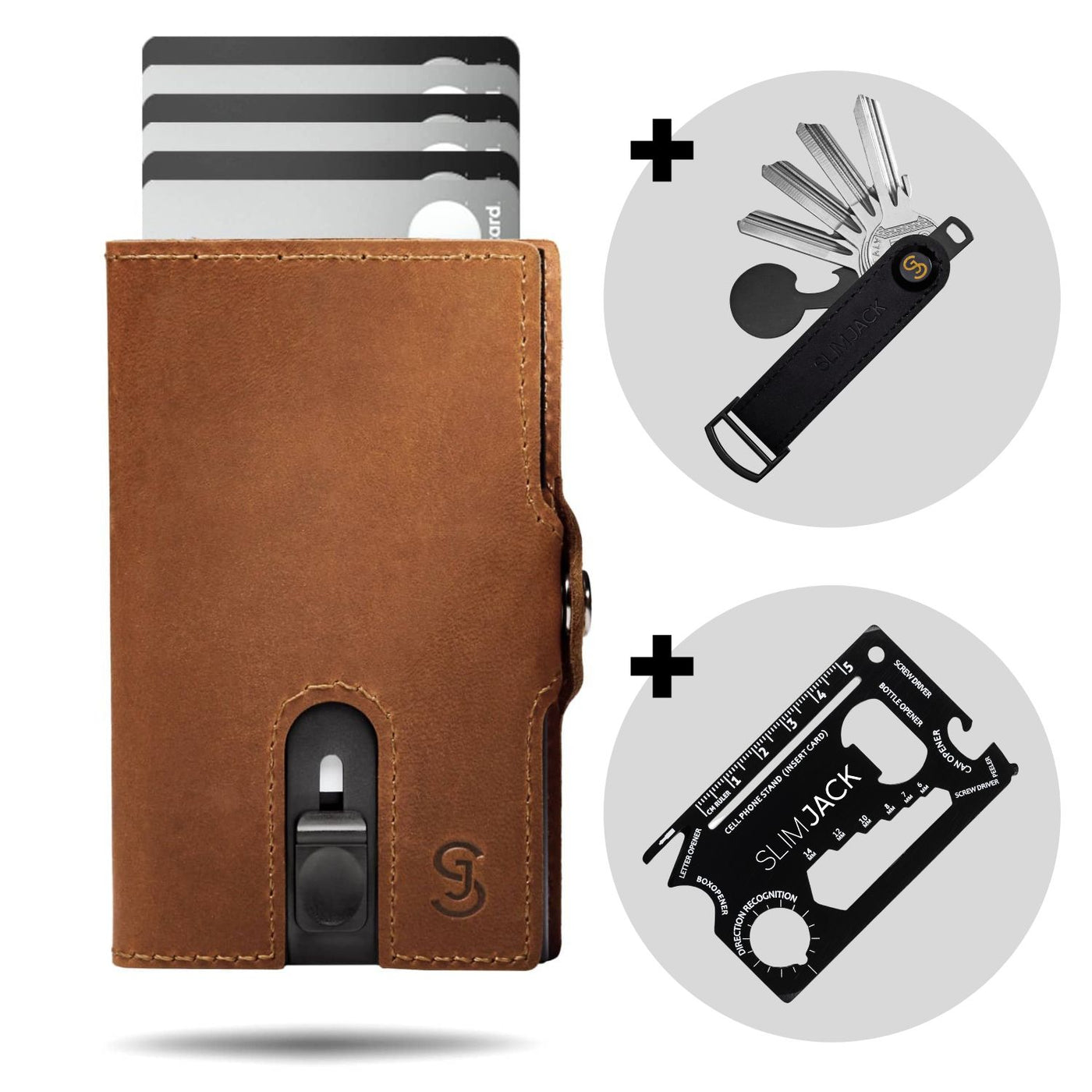 Premium Bundle: SLIMJACK Wallet + Keyholder + Multitool