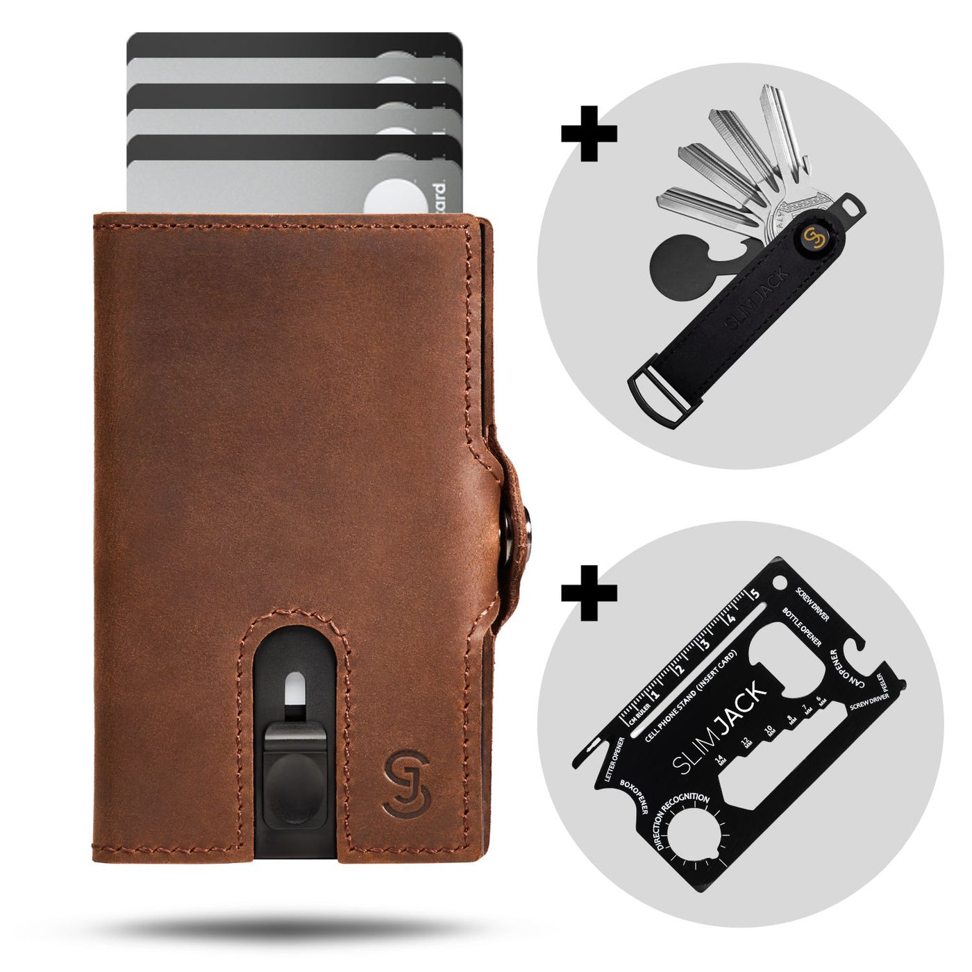 Premium Bundle: SLIMJACK Wallet + Keyholder + Multitool